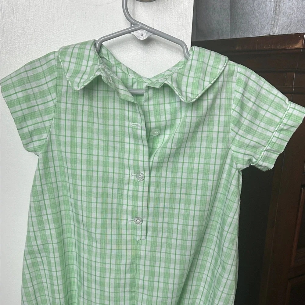Little English Green Plaid One-Piece